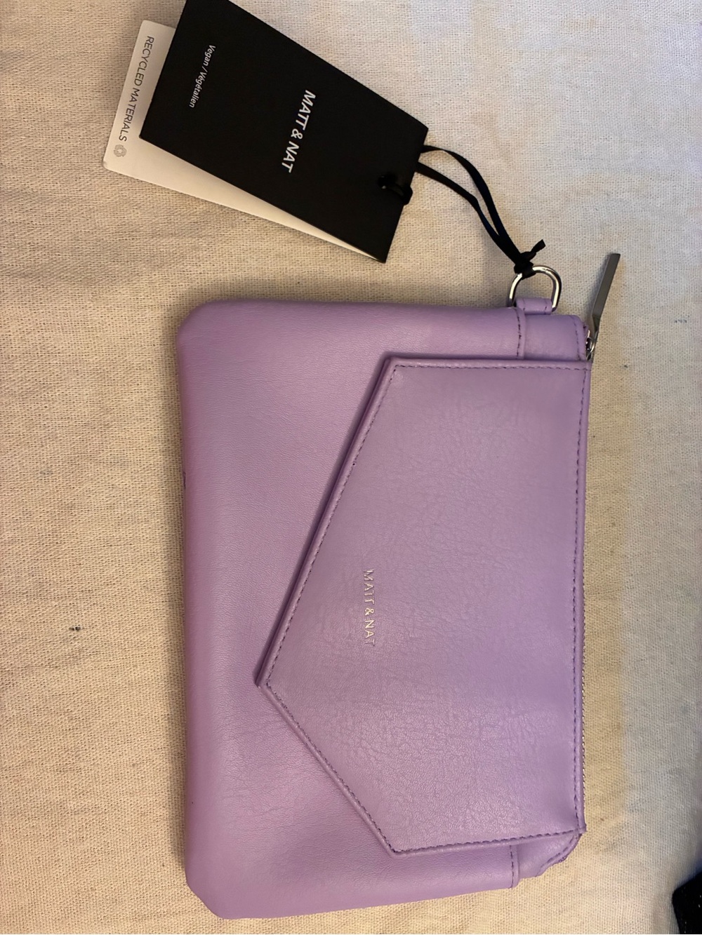 Matt & Nat Nia Vegan Lilac Zip Wristlet